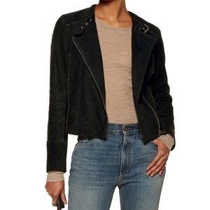 (Like New)Joie Black Suede Badru Moto Jacket. sz S